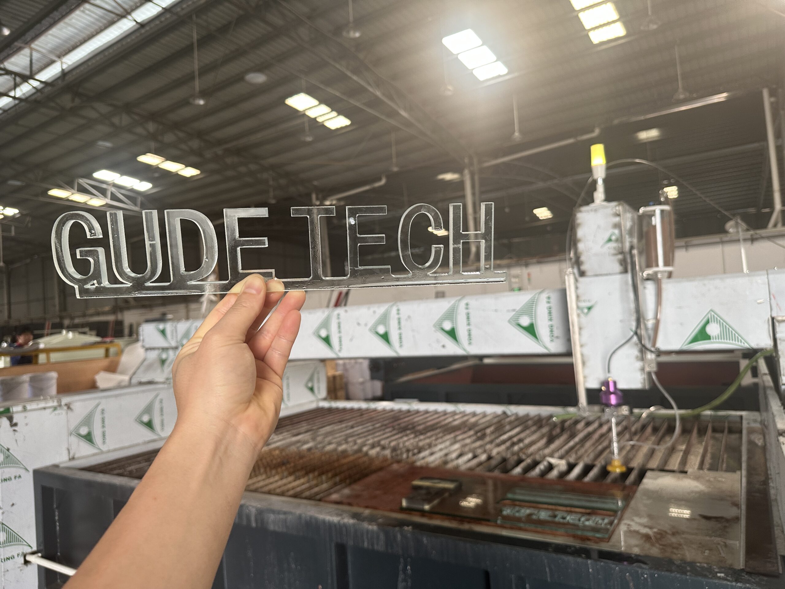 Samples processed by our water jet